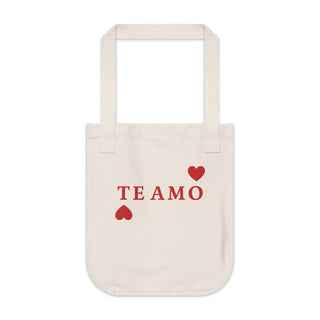 "TE AMO" TOTE BAG ORGANIC COTTON CANVAS - ouraxo