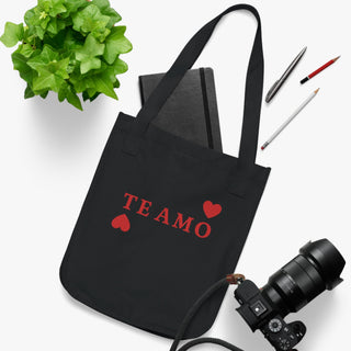"TE AMO" TOTE BAG ORGANIC COTTON CANVAS - ouraxo