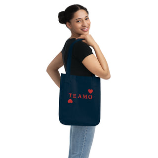 "TE AMO" TOTE BAG ORGANIC COTTON CANVAS - ouraxo