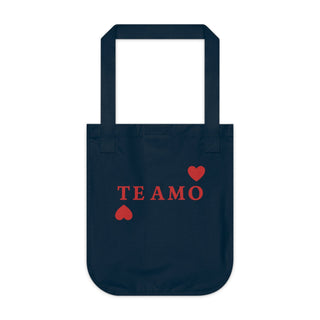 "TE AMO" TOTE BAG ORGANIC COTTON CANVAS - ouraxo