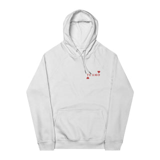 TE AMO Unisex Eco Raglan Hoodie (Embroidery) - ouraxo