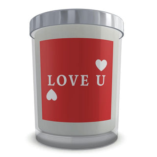 VALENTINES "LOVE U" - 100% VEGAN WAX & RECYCLED GLASS - ouraxo