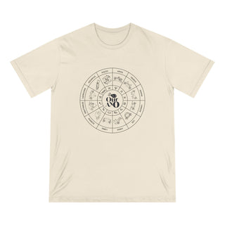 Zodiac Wheel T Shirt | Organic Cotton | Sustainable Axolotl Apparel - ouraxo