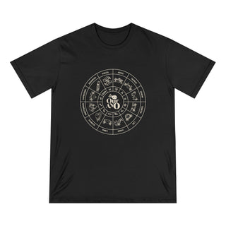 Zodiac Wheel T Shirt | Organic Cotton | Sustainable Axolotl Apparel - ouraxo