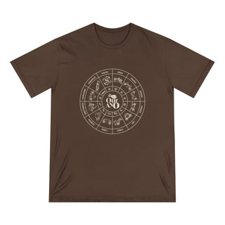 Zodiac Wheel T Shirt | Organic Cotton | Sustainable Axolotl Apparel - ouraxo
