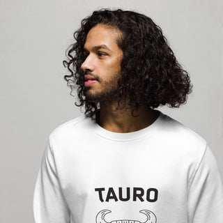 Zodiac wheel with fleece crew & Taurus sign. 100% sustainable. Have fun with astrology personality traits. - ouraxo